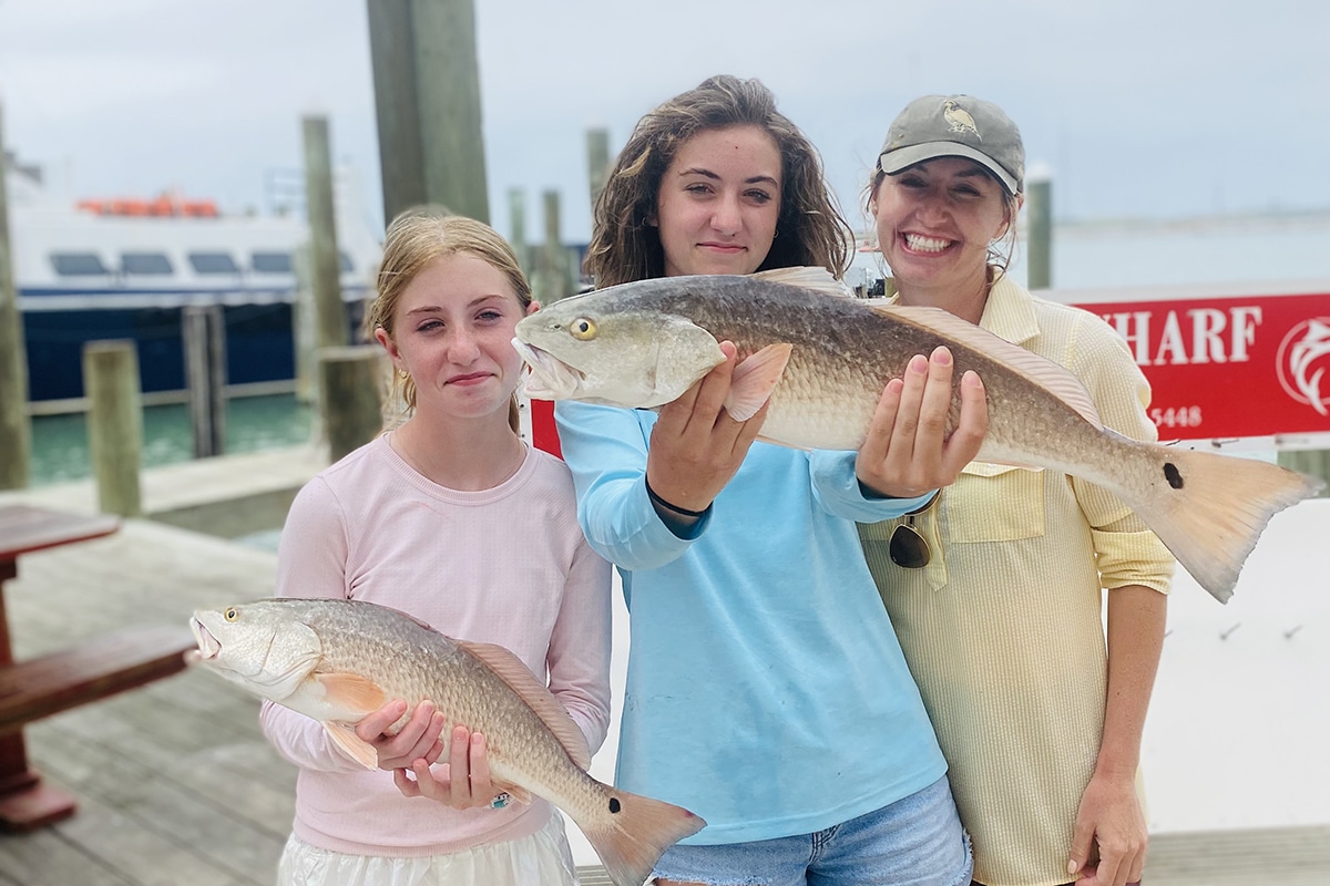 Amber's family with fish Amber's family with fish