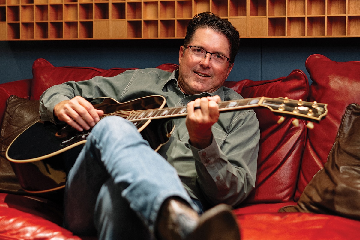 Brian Strange with guitar Brian Strange with guitar