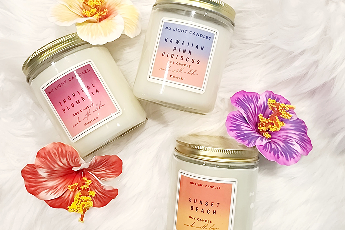 Brioght colored candles