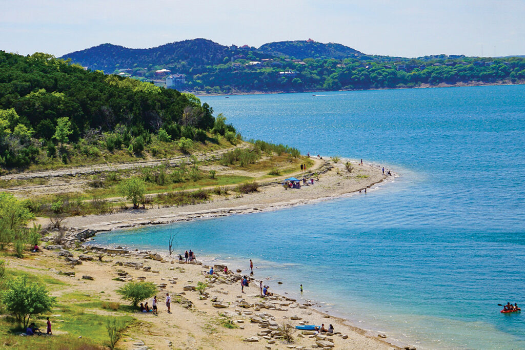 The Shore Of Canyon Lake, Texas Just Outside Of New Braunfels In
