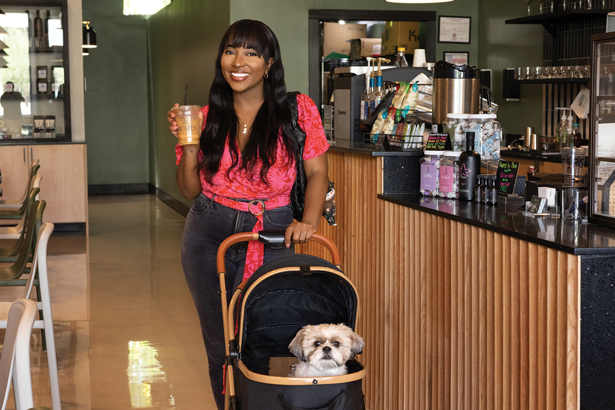 Jada Picket with dog Jada Picket with dog