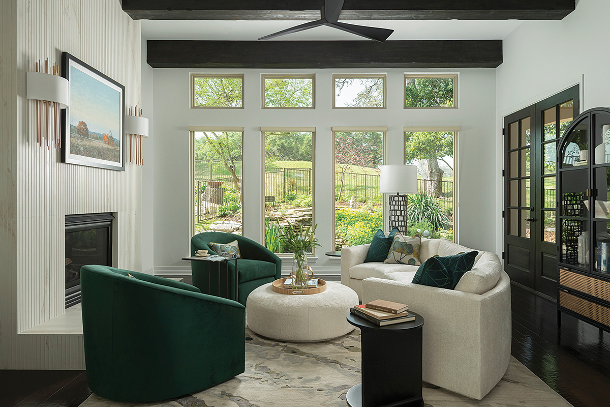 Living room with sofa and two chairs Living room with sofa and two chairs