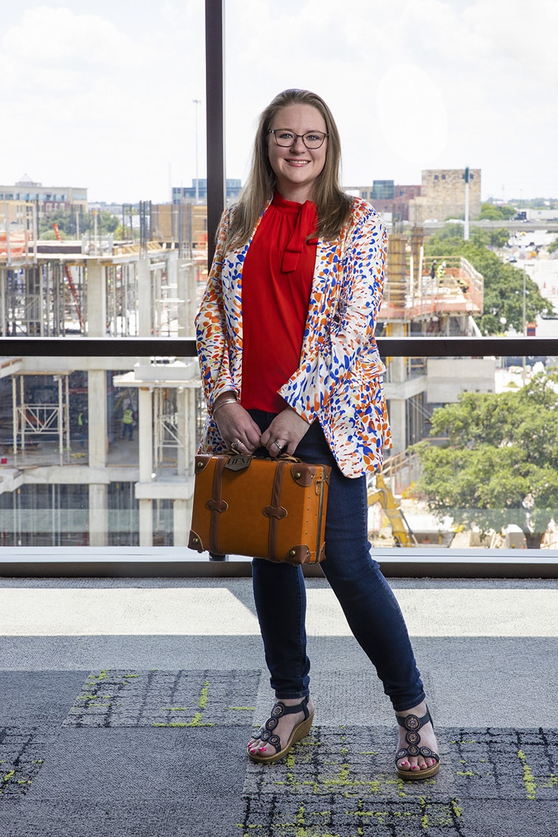Rebecca Schroeder with Bag Rebecca Schroeder with Bag